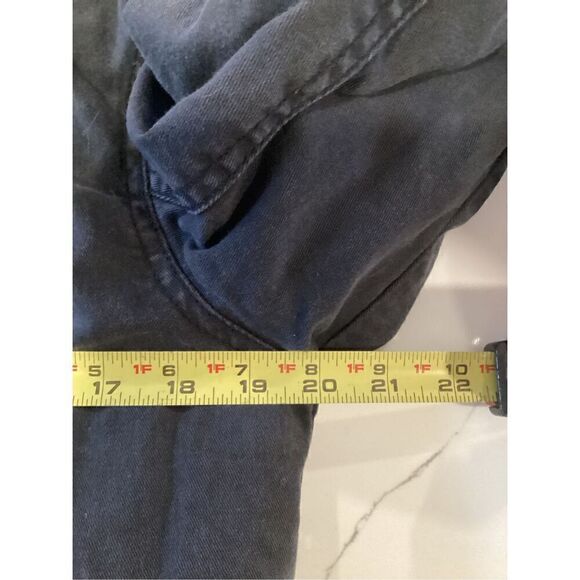 Kirra Womens Chore Field Military Button Up Jacket Sz L Muted Black Fur Lined - Picture 6 of 8